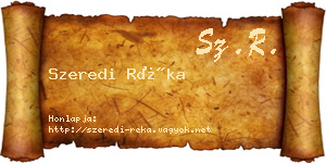 Szeredi Réka névjegykártya
